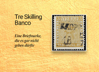 Tre Skilling Banco, der Farbfehldruck aus Schweden Berühmter Farbfehldruck aus Schweden