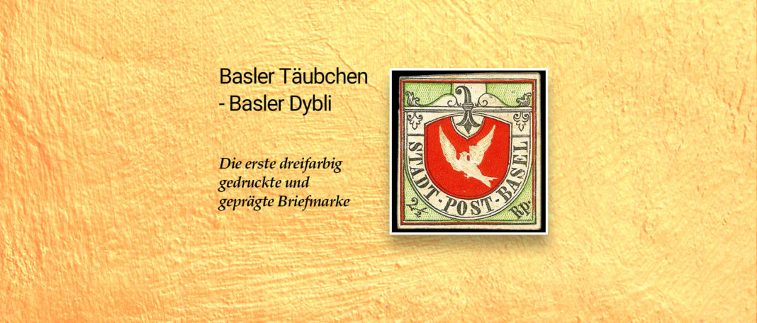 Erste mehrfarbige Briefmarke - Basler Taube