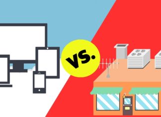 Briefmarkenläden vs. Onlinehandel Briefmarkenladen versus Online Handel