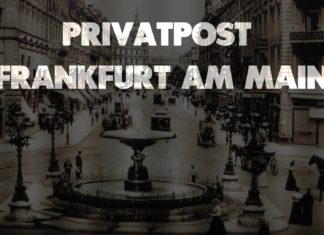 Privatpost Frankfurt am Main Privatpost - Frankfurt am Main, Vintage Bild aus dem 19 Jhd