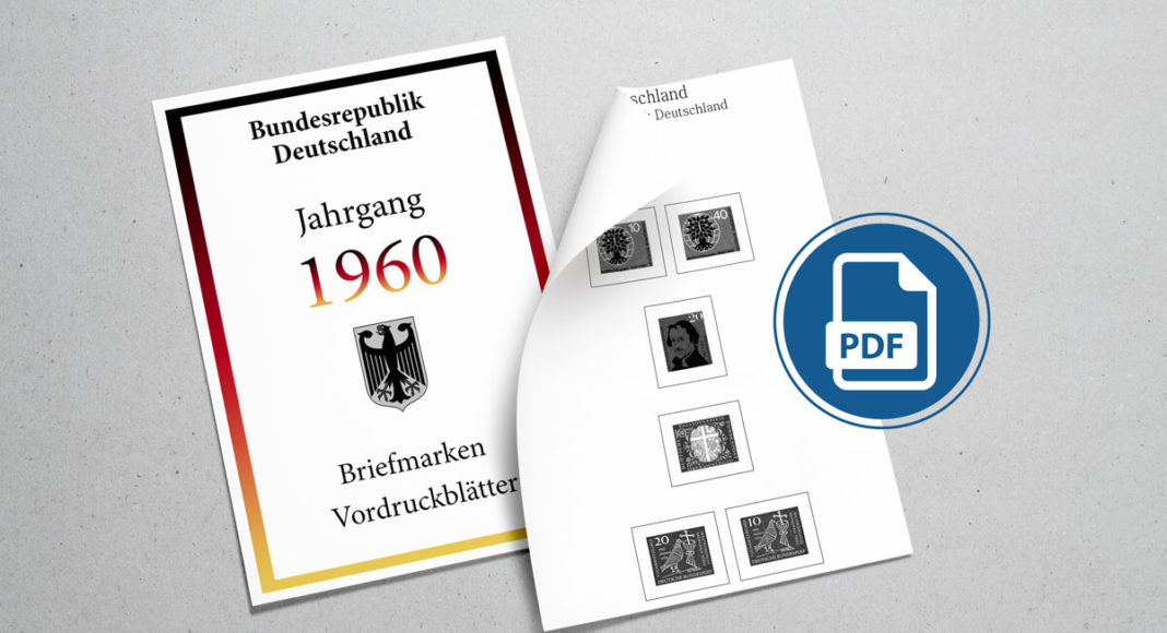 Briefmarken Vordruckblätter PDF Deutschland 1960