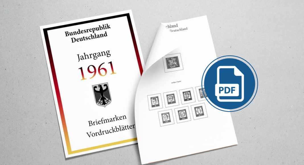 Briefmarken Vordruckblätter selber machen Deutschland 1961