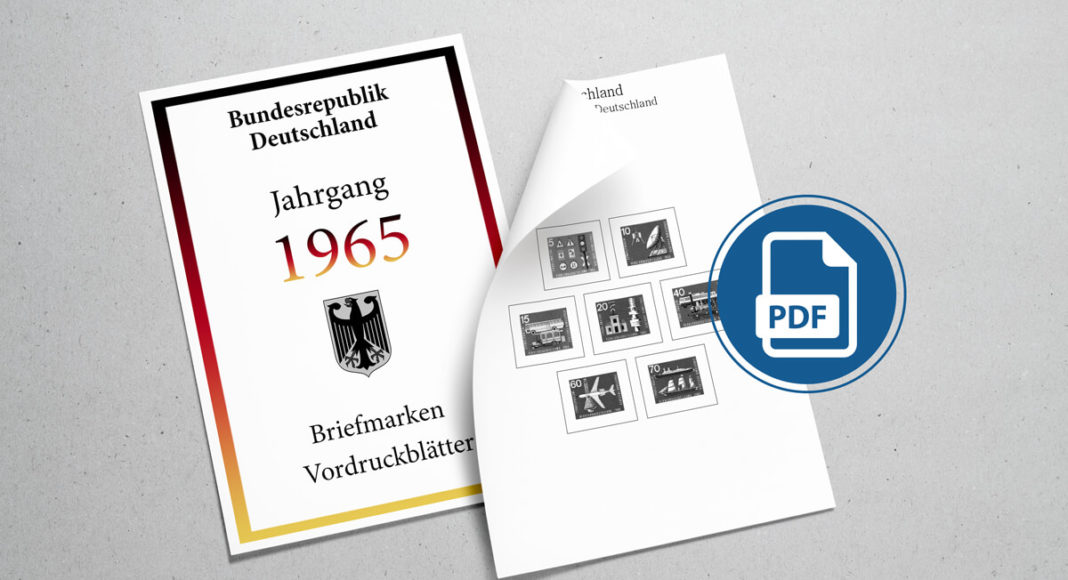 Briefmarken Vordruckblätter PDF Deutschland 1965