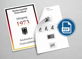 Briefmarken Vordruckblätter 1973